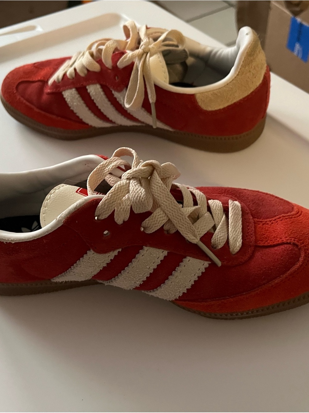 Adidas Samba OG ‘Talchum Pack’- Suede Sneaker - Red/White - Picture 8 of 12